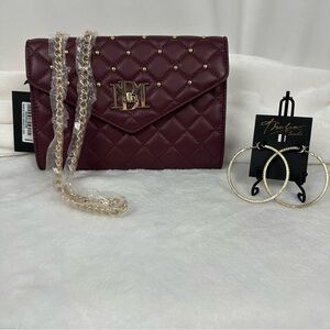 NWT Badgley Mischka Purse and Earrings